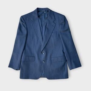 Vintage Aquascutum Pure Virgin Wool Sport Coat Blazer – Blue Pinstripe Men's 42R
